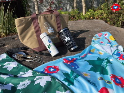 「LOGOS」のアウトドア用品がミャクミャクデザインに！　万博会場内の公式ライセンスグッズストアで発売