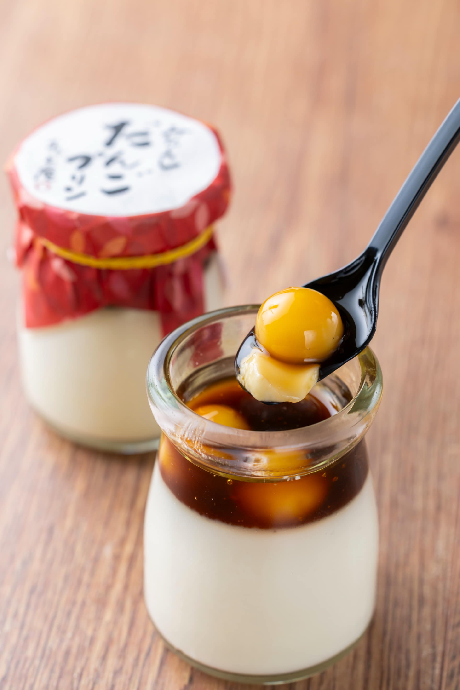 みたらしだんごプリン。芋けんぴ同様、みたらしには埼玉の老舗・ヤマキ醸造の「国産特別栽培醤油 蔵造り」を使用