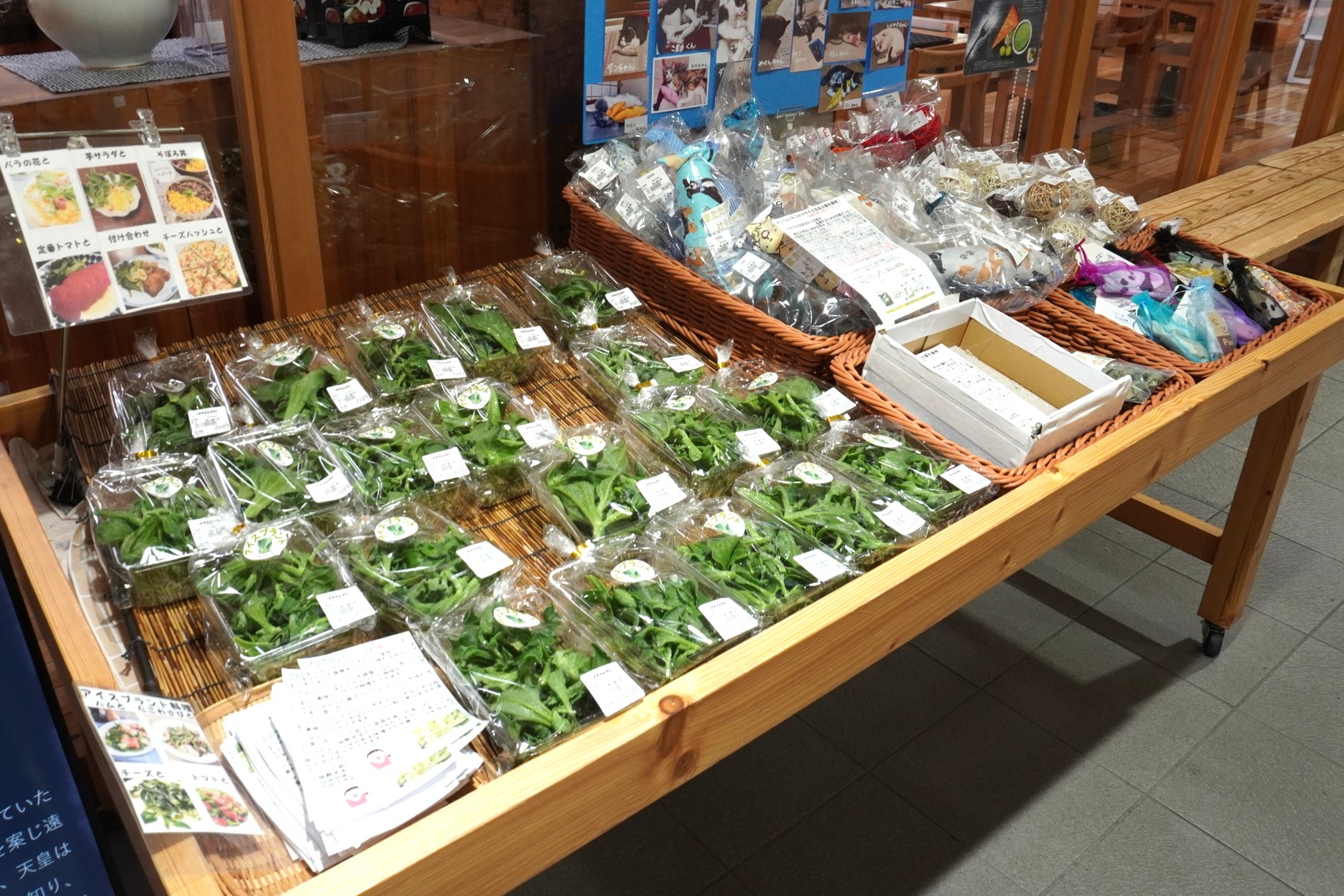 とれたての野菜も豊富に取り扱っている