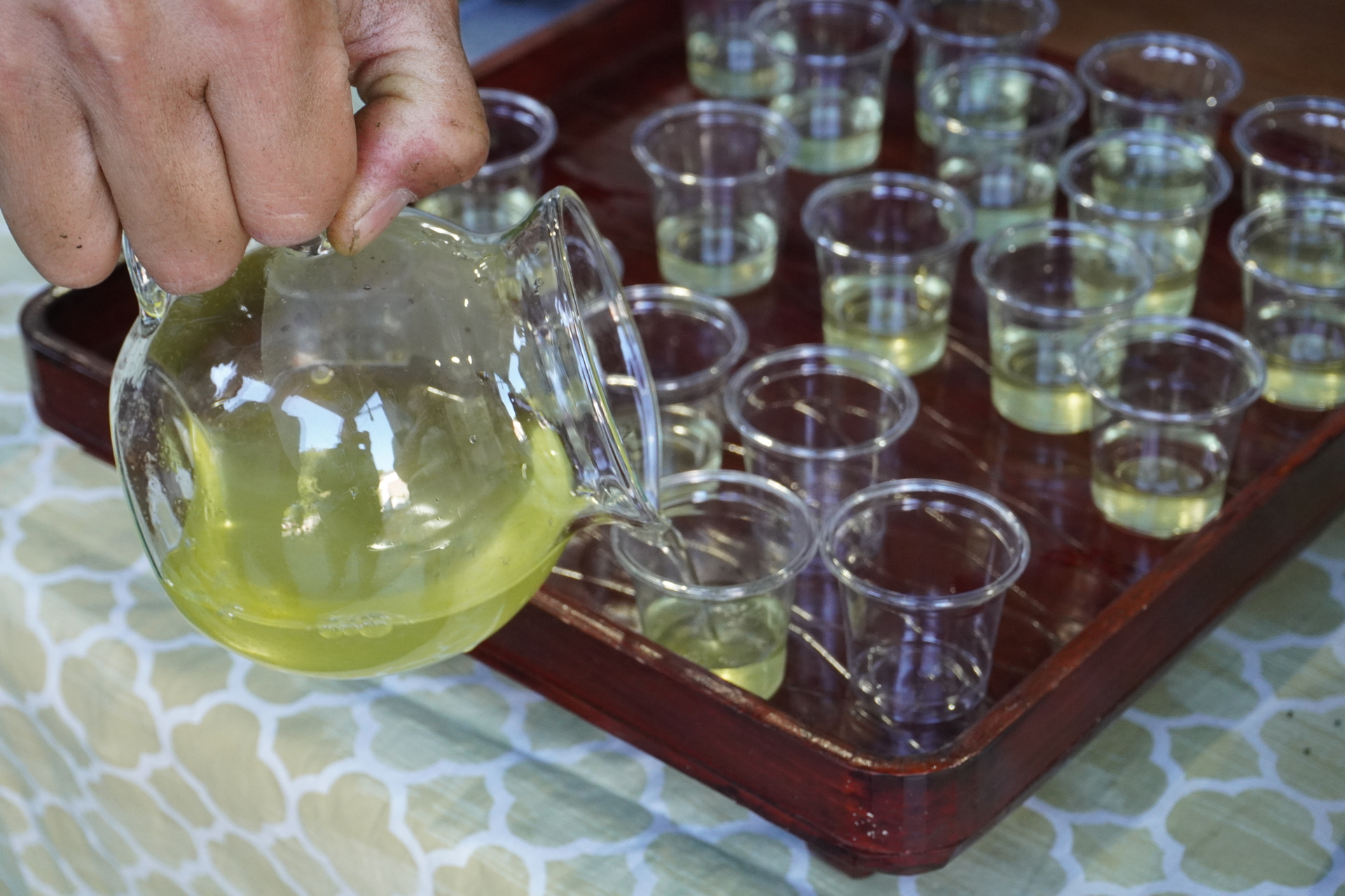 あらためて加工されたお茶を飲み、奥行きのある味に驚く