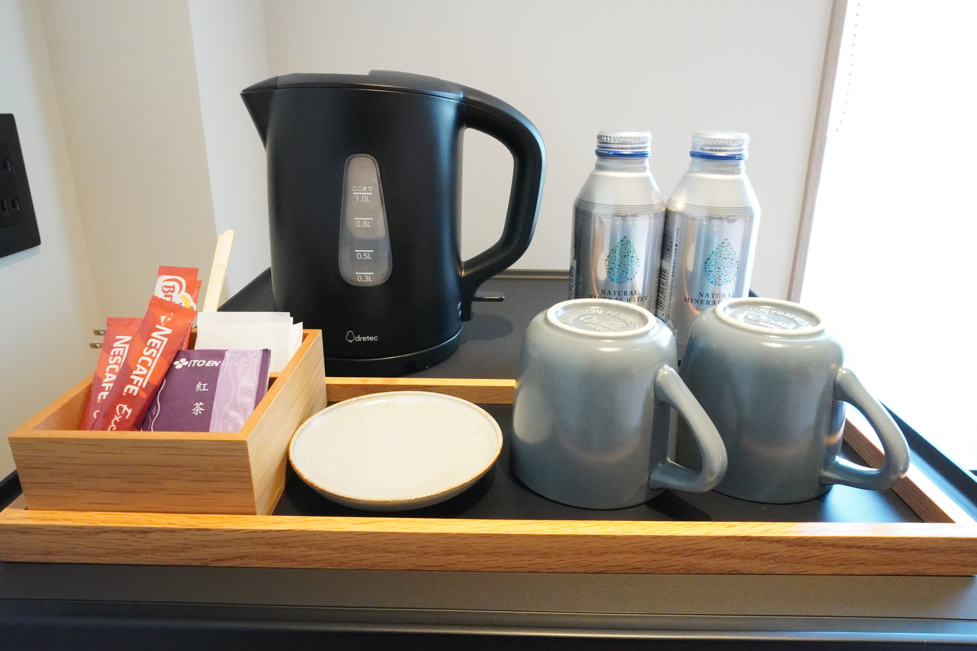 ウェルカムスイーツとカフェコーナー