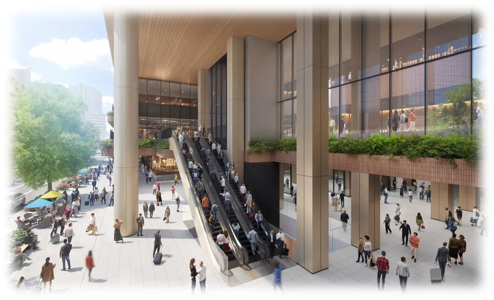 名駅通側のプロムナード