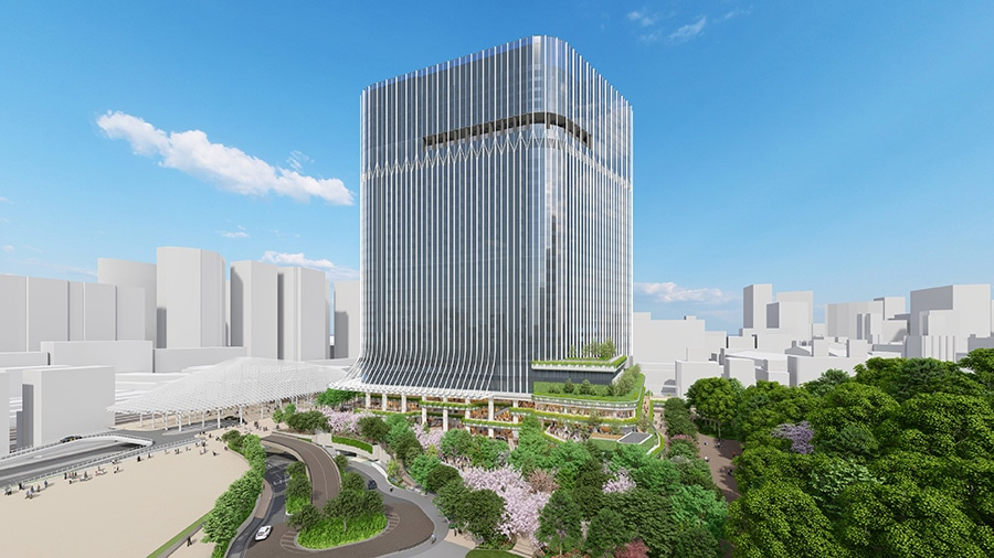 （仮称）品川駅西口地区A地区新築計画 外観（北西から）