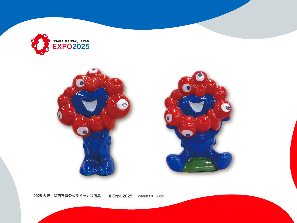 「EXPO2025 ミャクミャク 陶器マスコット（立ち／座り）」発売
