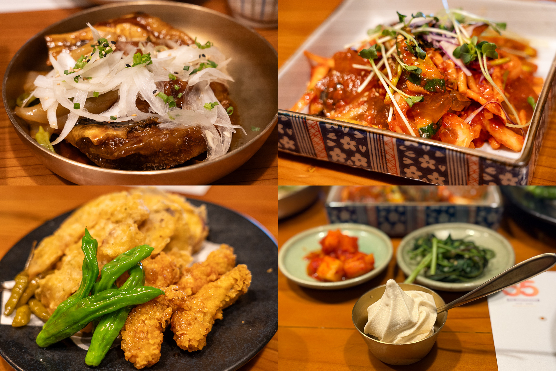 天ぷらや煮つけなどフグ三昧。いろいろ出てきたけれどもれなく美味しい