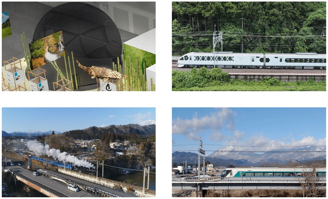 ドームシアターには栃木県内を走る東武鉄道の列車が登場