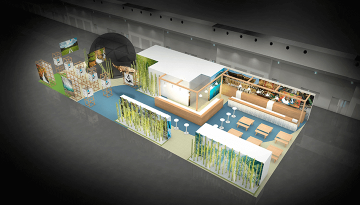栃木県公式ブースの内装とフロアマップ