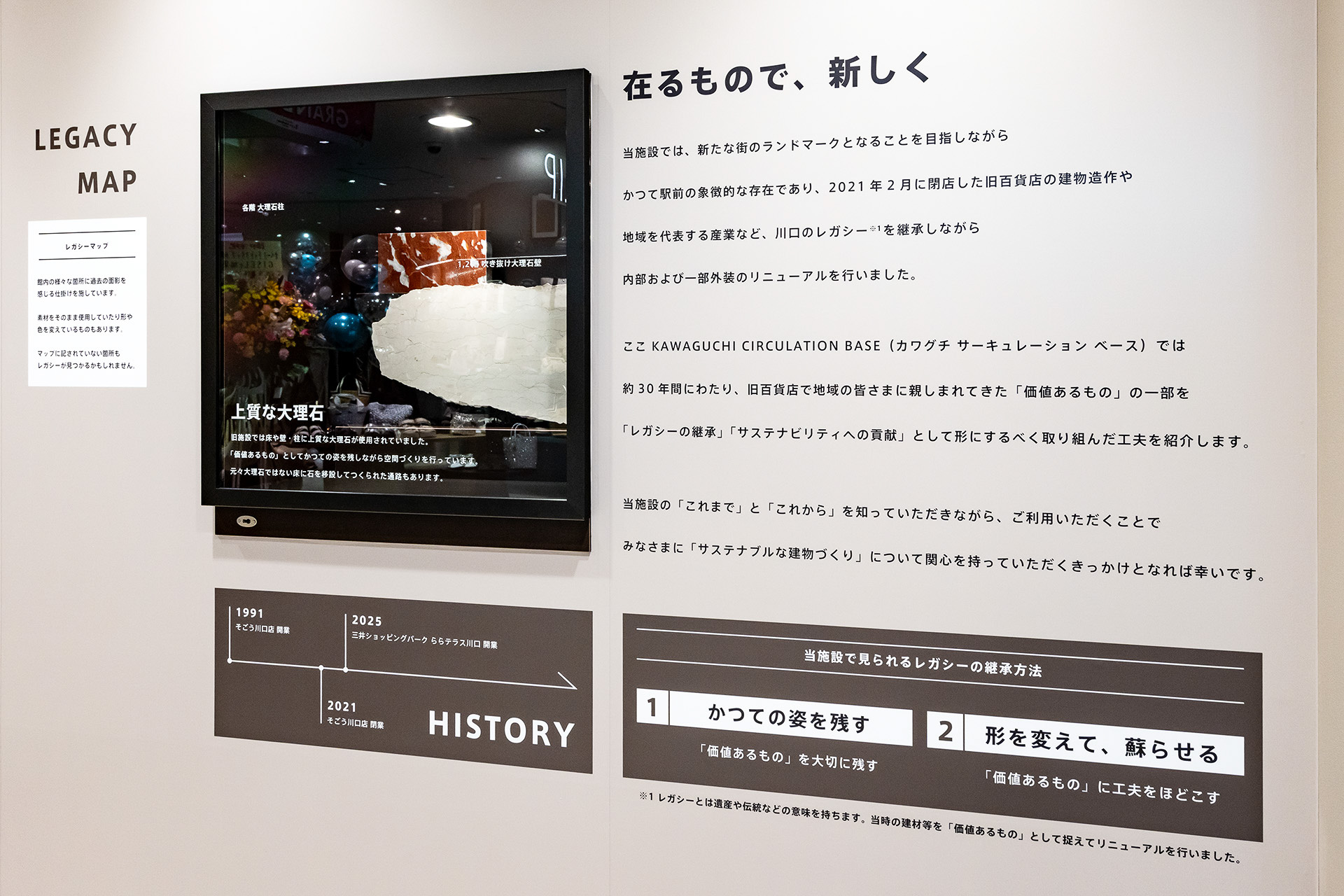 館内のレガシーマップ