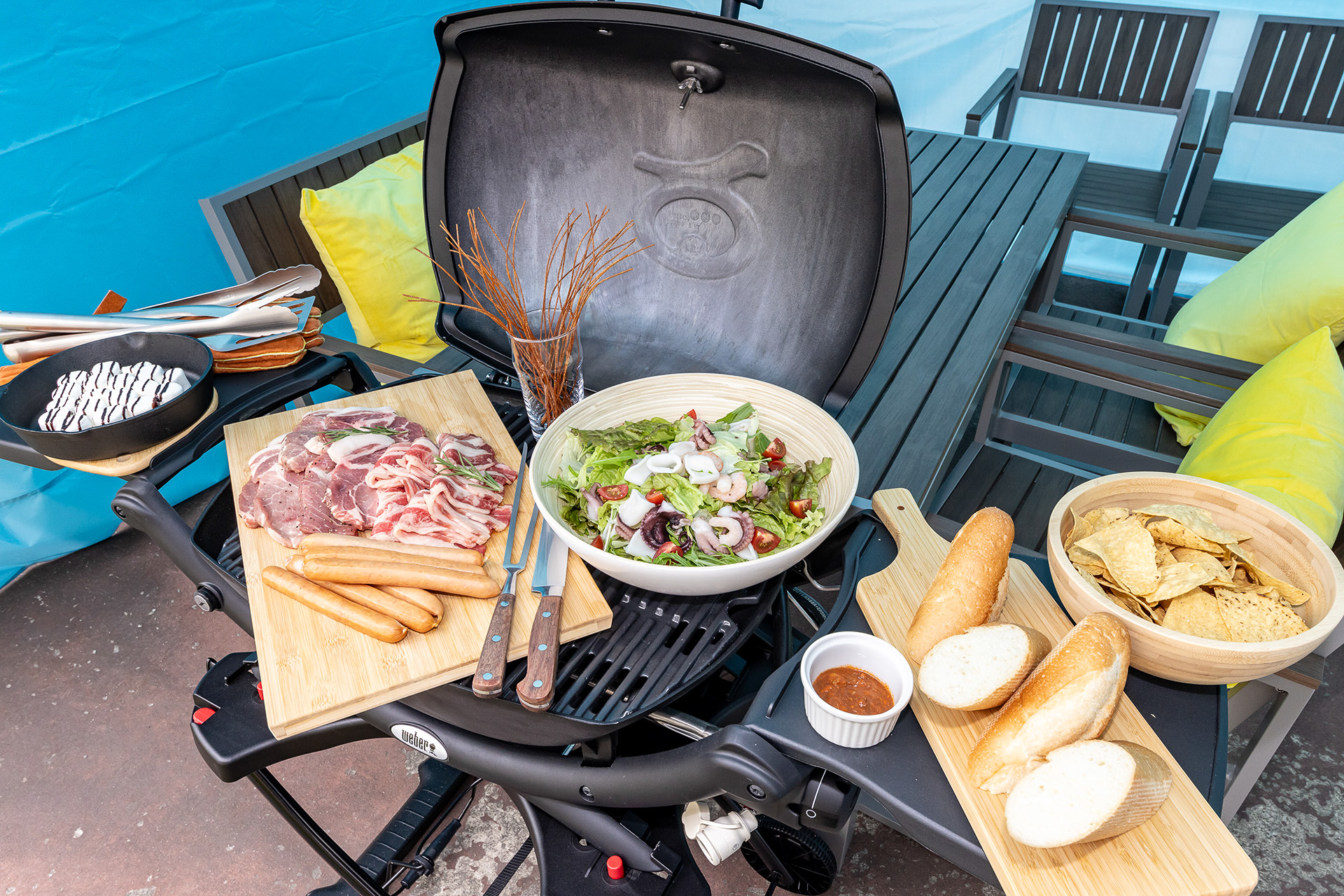 食材付プランで選べるビーチBBQ食材セット。写真は5～6人前