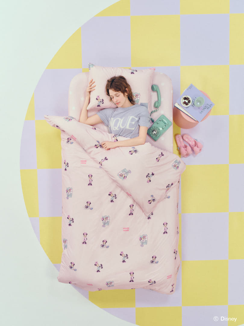 ジェラピケ、ミッキー＆ミニーの夏向け寝具。フィガロお昼寝クッション