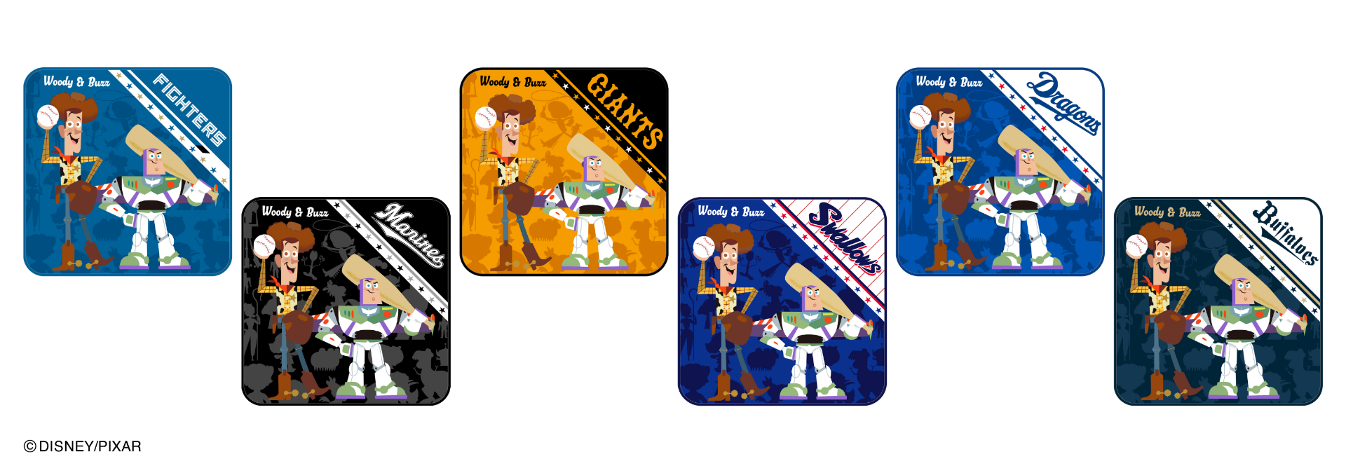 ウッディ＆バズ/ハンドタオル（1760円）、サイズは25×25cm