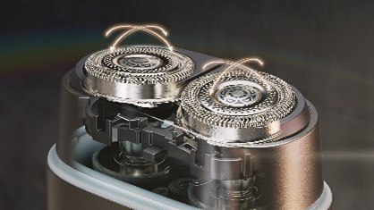 ヘッドは顔の輪郭に沿って4方向に可動