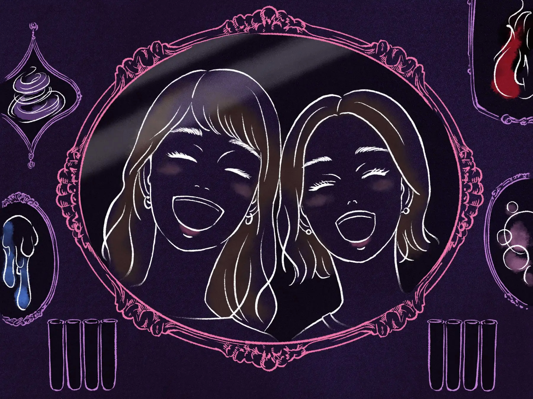 ゲストは魔女の指示に従って感情を表現