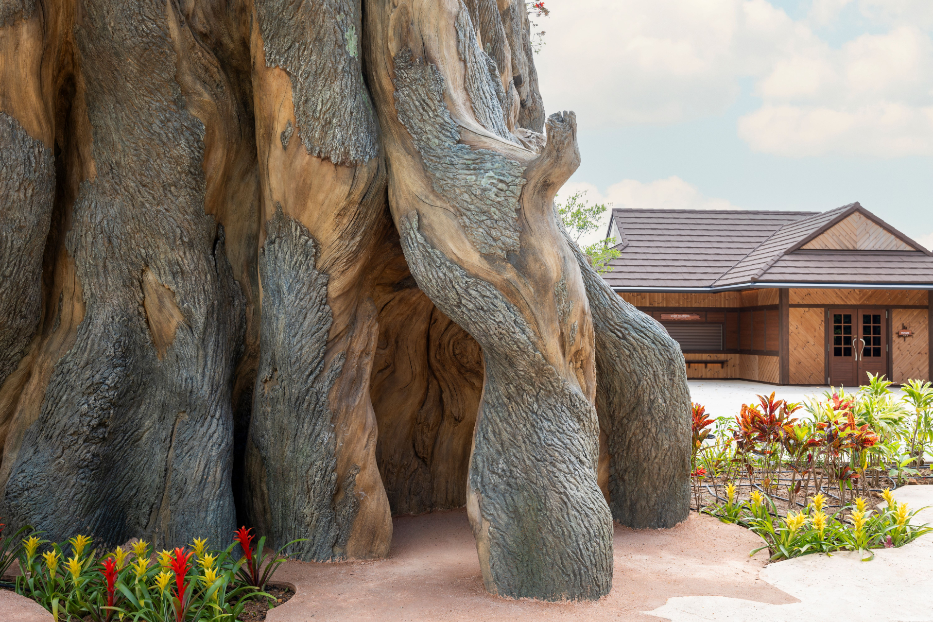 沖縄県内の木々を結集して創られたパークのシンボル「ジャングリア ツリー」