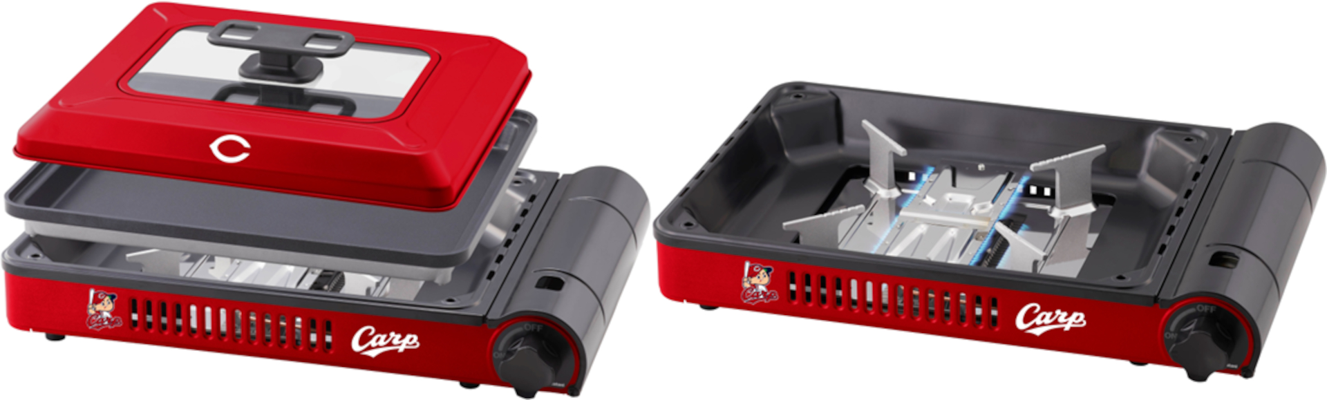 五徳付きなのでプレートを外せばカセットこんろとしても使用可能