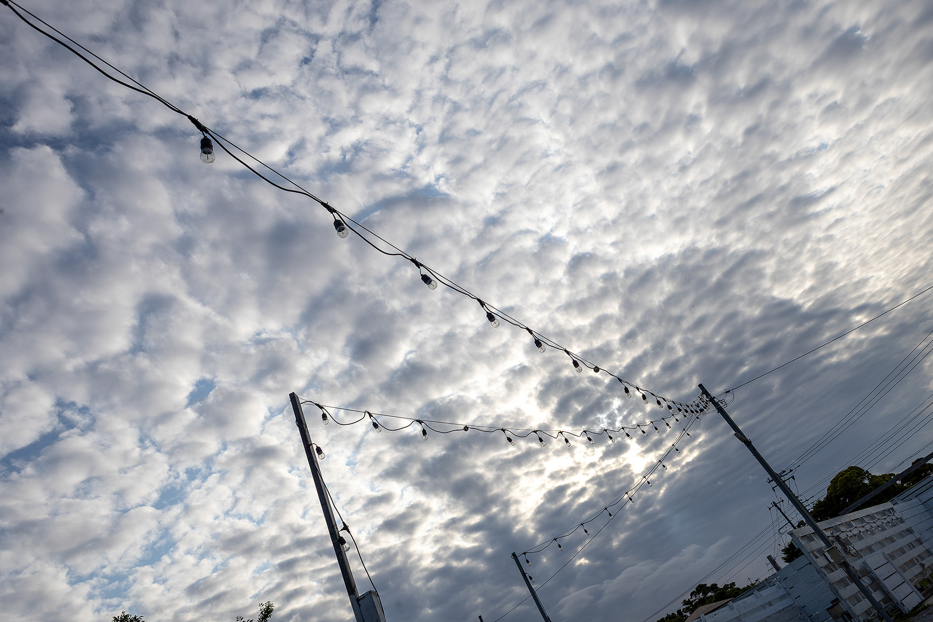 場内の照明も現在工事中。完成すると消灯時間までは場内の照明が点灯する