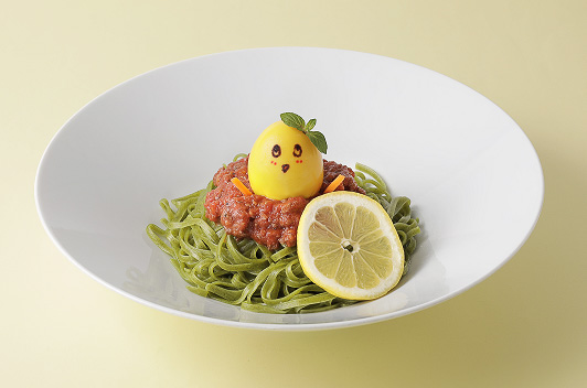 ふなっしーのパスタ（おさかなミートソース）（1500円）