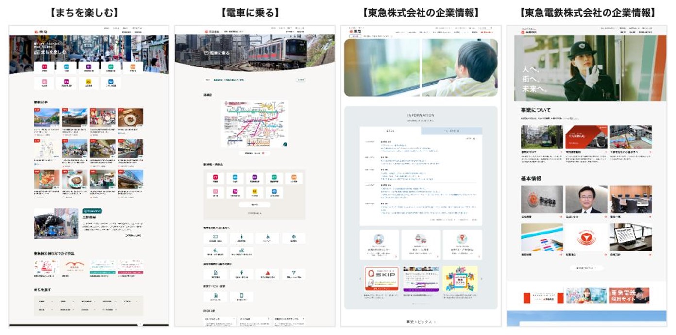 各コンテンツのトップページ