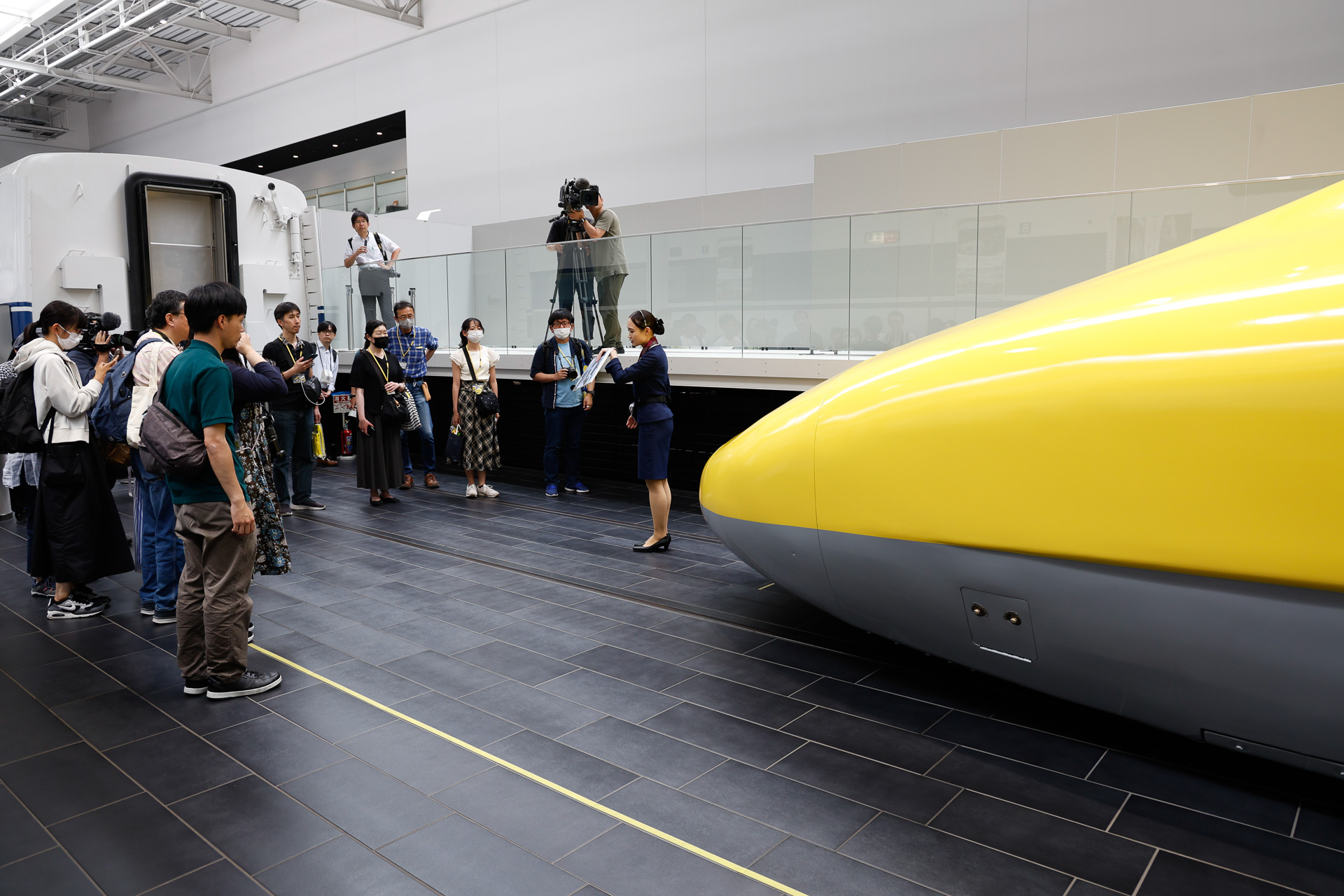 まず、ドクターイエローの紹介と、ちょっとしたクイズ大会を行なった