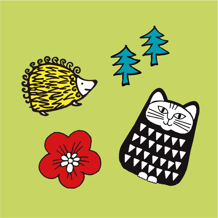 森の木陰でくつろぐはりねずみとソルト＆ペッパーがモチーフの6種。レンズは景色を楽しめる薄めのカラー