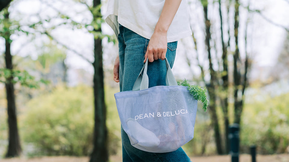 DEAN&DELUCA メッシュトートバッグ ライラック L 新品未使用 DEAN&DELUCA メッシュトートバッグ ライラック L