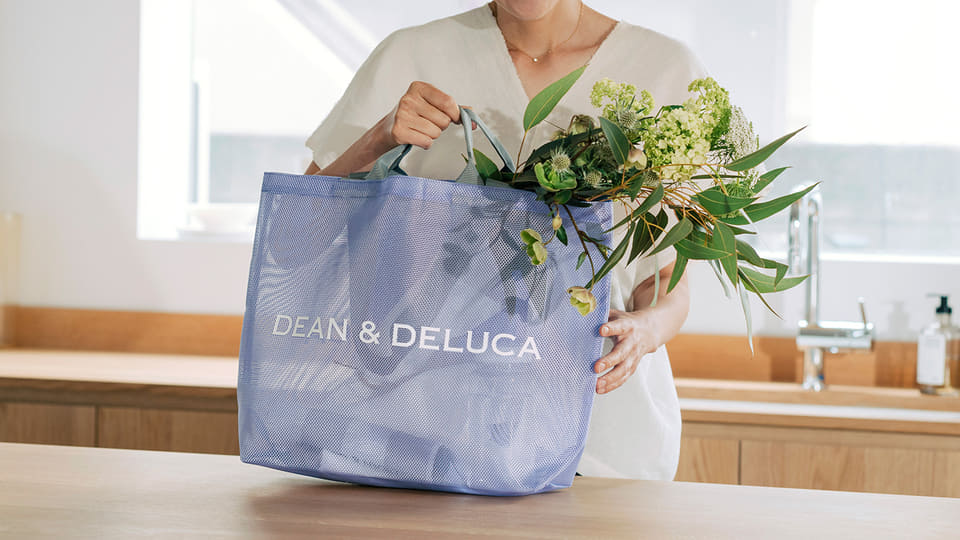 DEAN & DELUCA メッシュトート　ライラック S&Lサイズセット 限定2点セット DEAN&DELUCA ディーンアンドデルーカ メッシュ