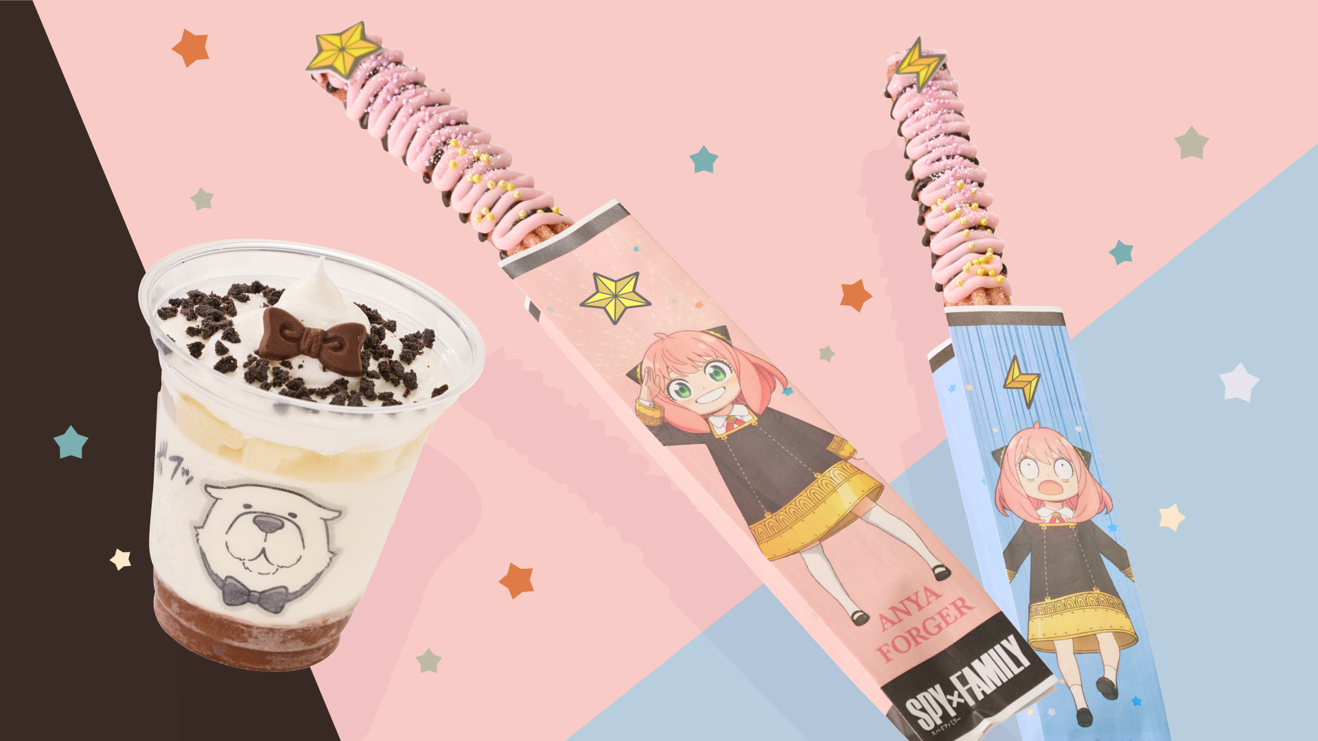 ステラとトニト、2種類のデザインから選べるストロベリー＆ラズベリー味の新作チュリトス。ボンドのアイスサンデーも登場