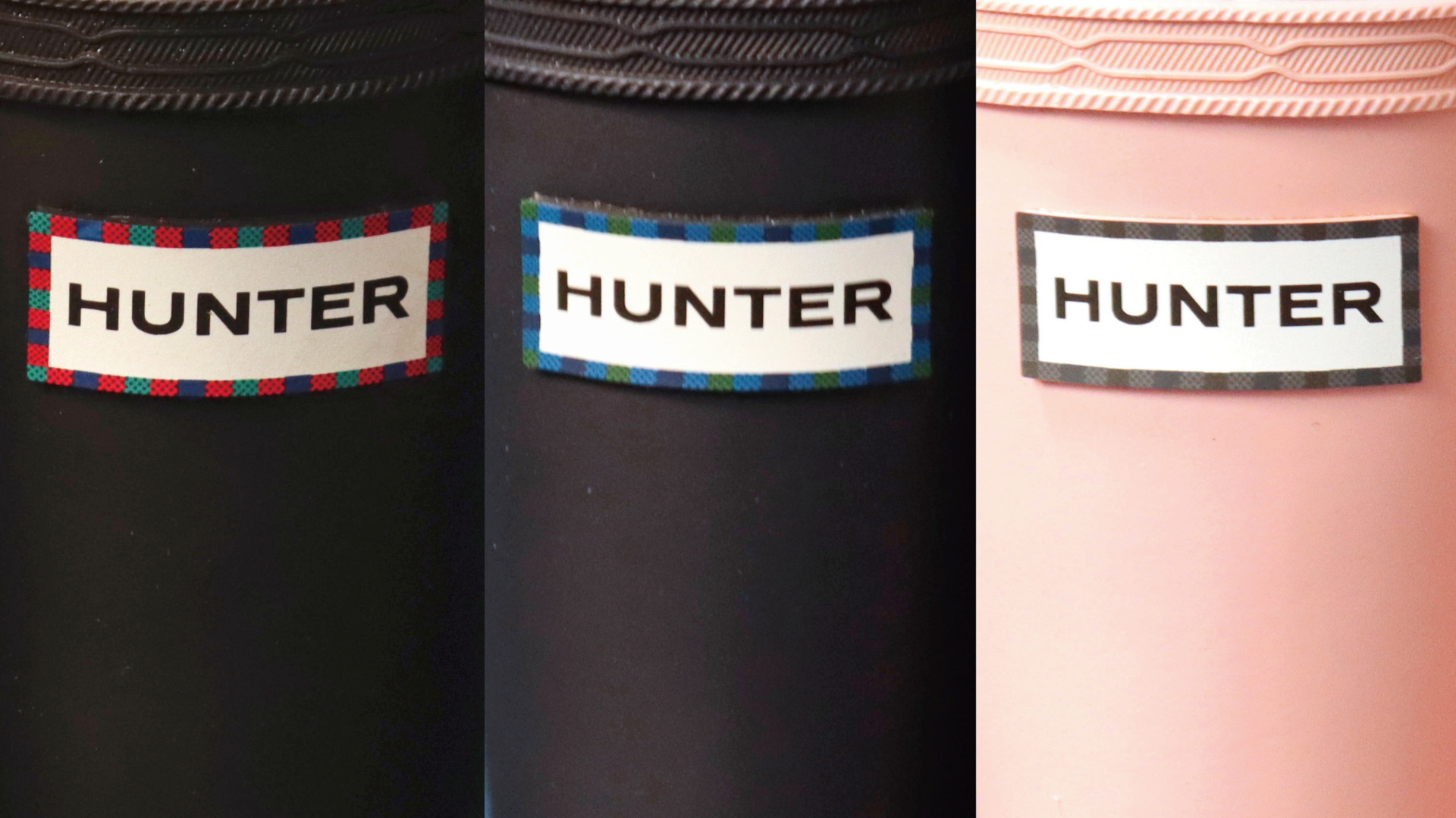 HUNTERのボックスロゴにもファミリアチェックを取り入れた