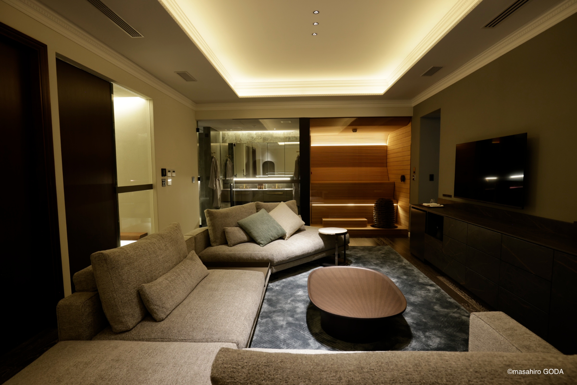 「領事館棟」に入る客室は、プライベートサウナ・水風呂付き