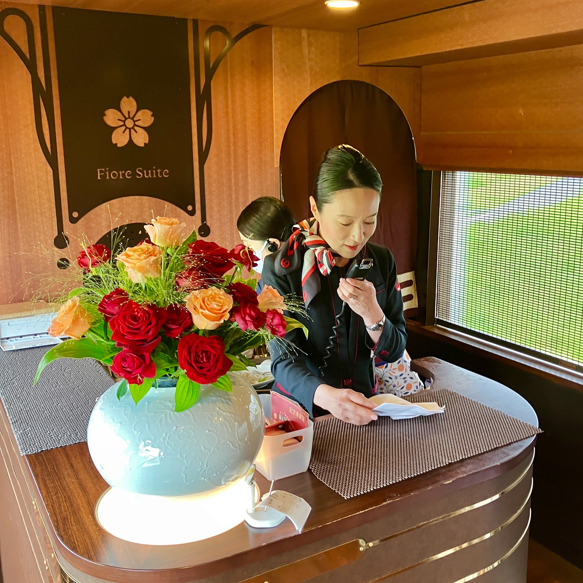 伊予灘ものがたりでのCAによる車内アナウンス