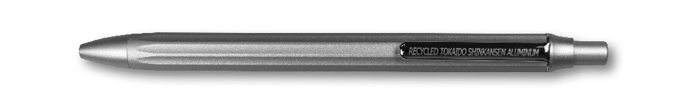 クリップには新幹線の再利用素材である旨を表記