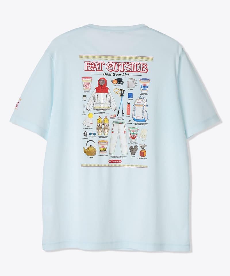 コロンビア、日清食品「カップヌードル」コラボの接触冷感Tシャツ。具