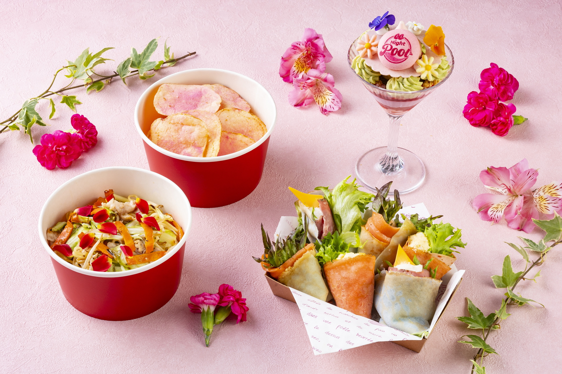 花がモチーフのCanCamと東京プリンスホテルのコラボメニュー