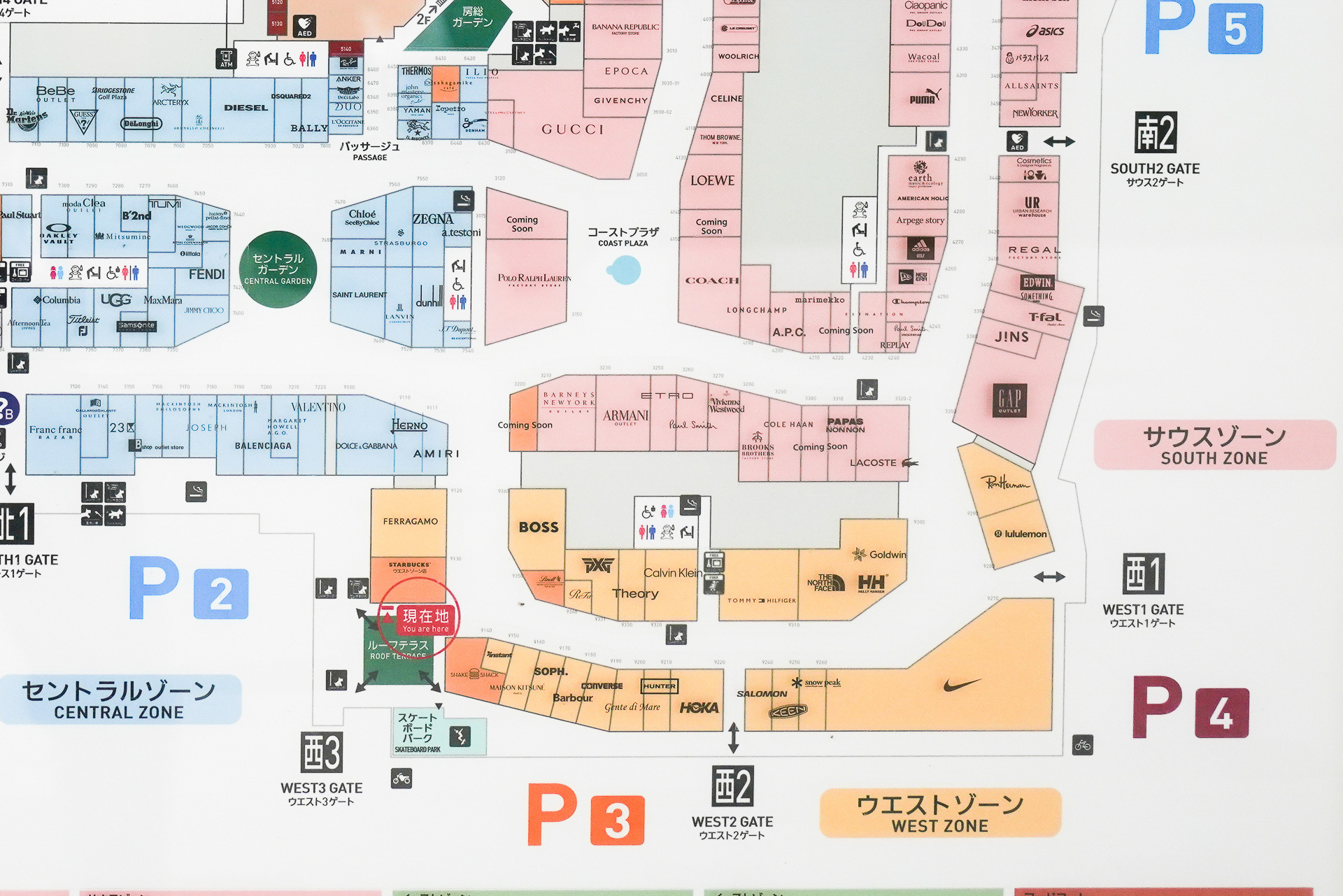第4期増床エリア付近の拡大図。この図の左側から入ってきている