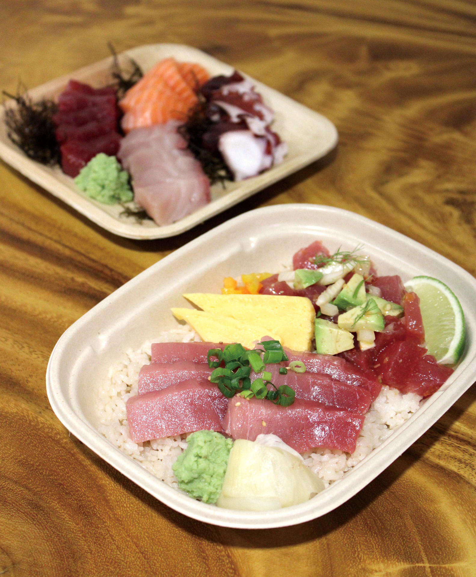 中トロとセビーチェが乗ったチラシコンボ（20.53ドル）