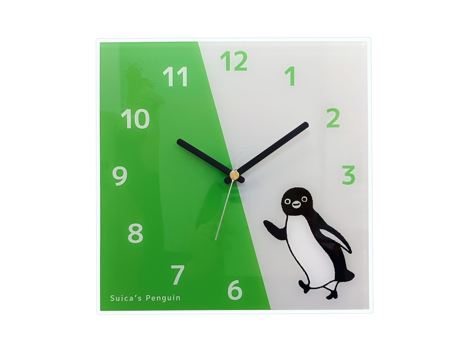 JR東日本　Suica 壁掛け　時計　非売品　ノベルティ　ペンギン　希少　レア JR「Kitacaのエゾモモンガ」「Suicaのペンギン」が壁掛け時計に。IC