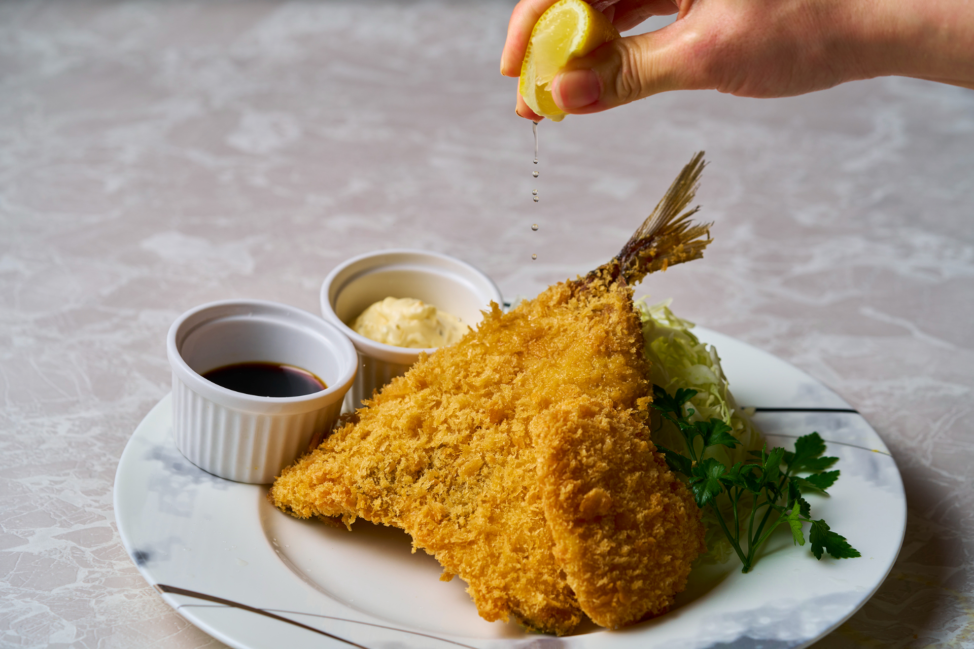 選べるメイン「真鯵と沖鰆のフライ」