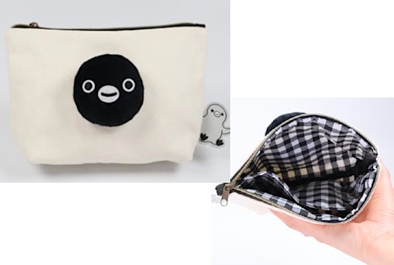 Suicaのペンギン ギンガムチェックポーチ