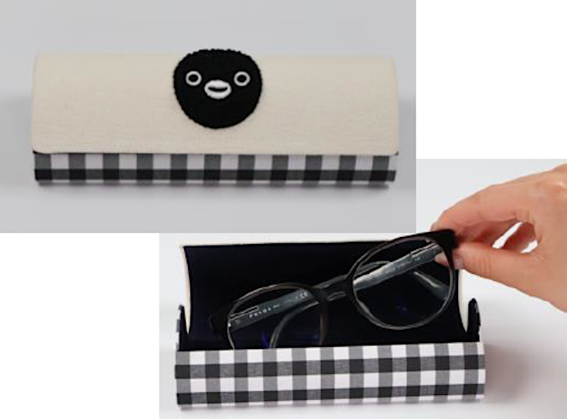 Suicaのペンギン ギンガムチェック眼鏡ケース