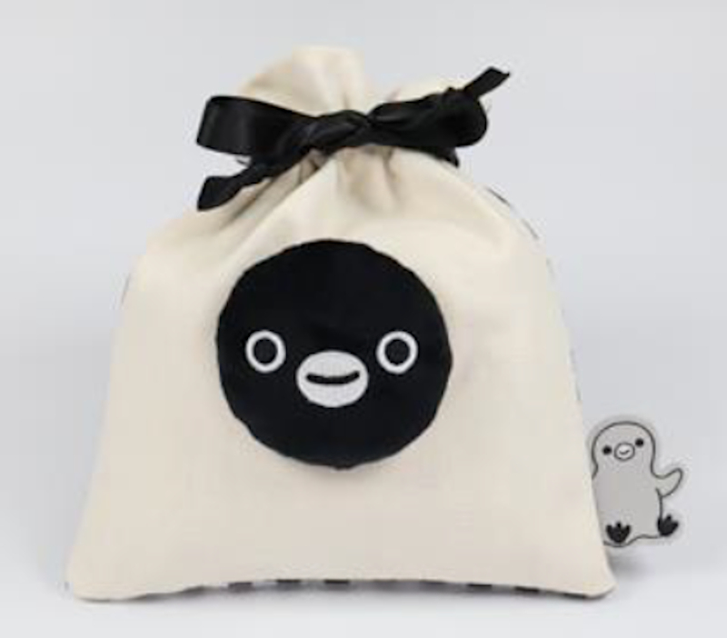 Suicaのペンギン ギンガムチェック巾着