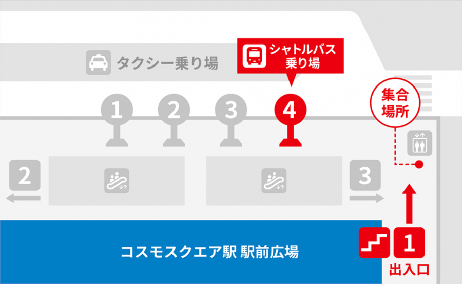 コスモスクエア駅の集合場所