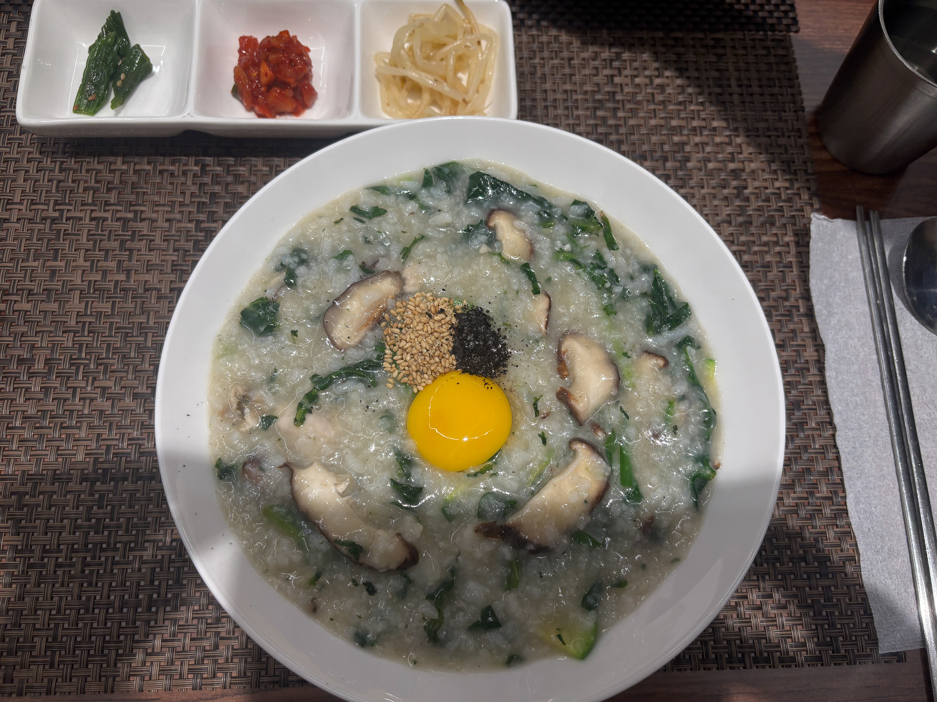 牡蠣とシイタケのお粥