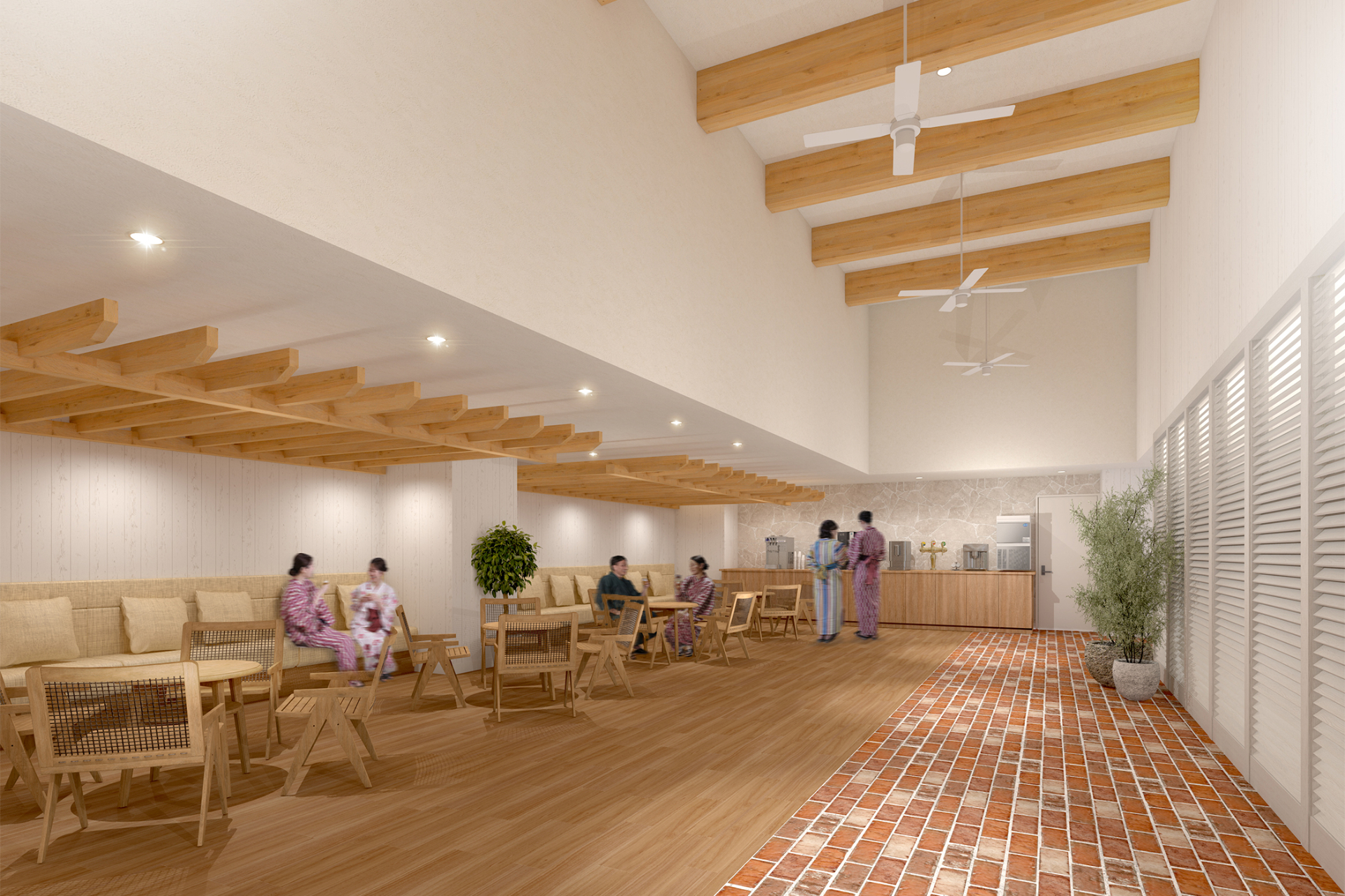 湯上りラウンジではビールやアイスキャンディも提供