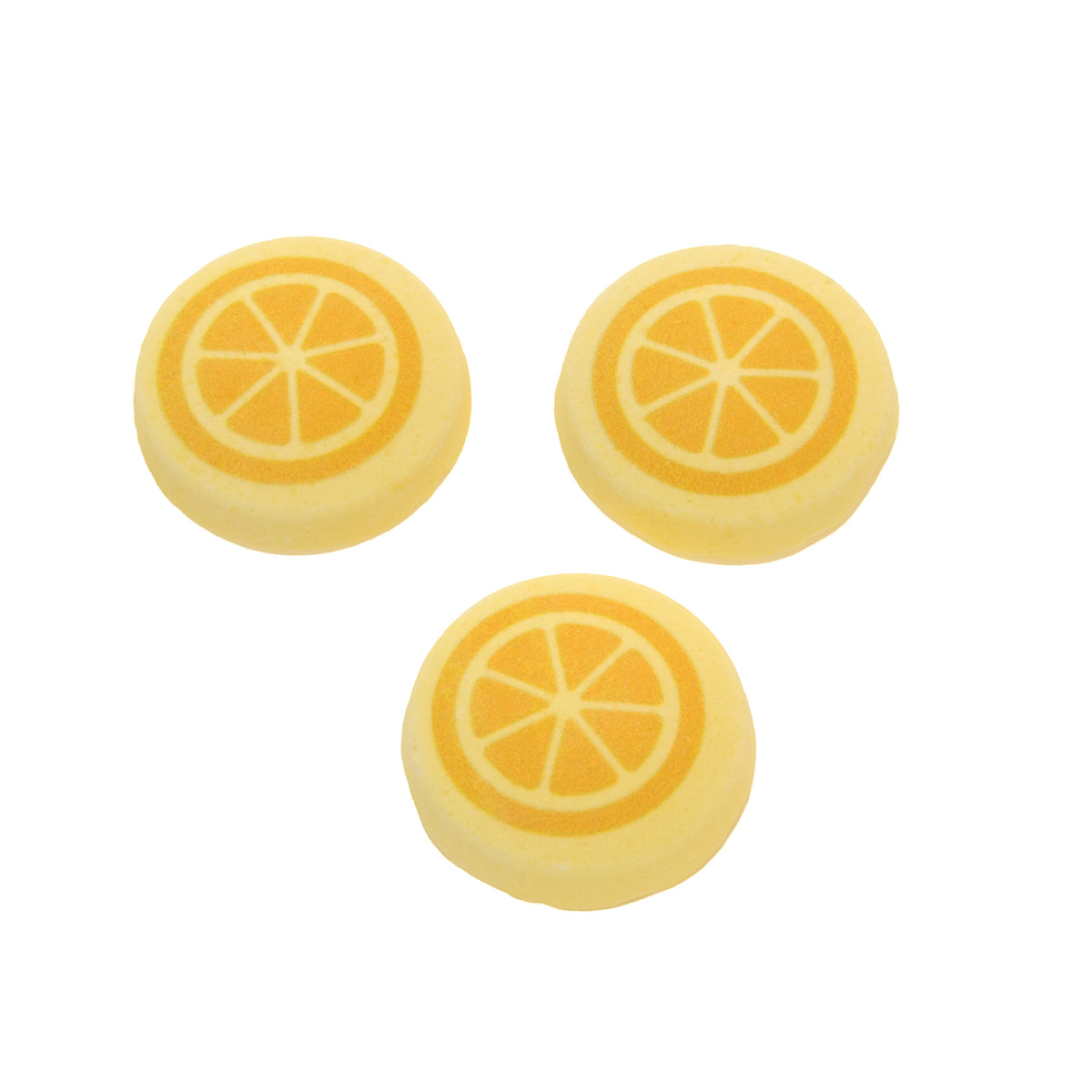レモンスライスデザインのクッキーが6枚入っている
