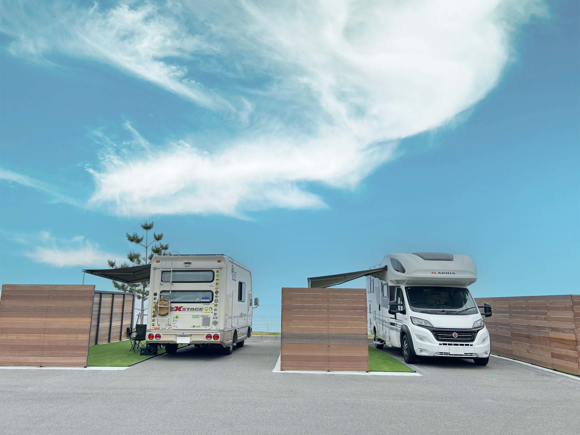 新たに7か所がRVパーク認定。写真は兵庫県「RVパーク アクアイグニス淡路島」