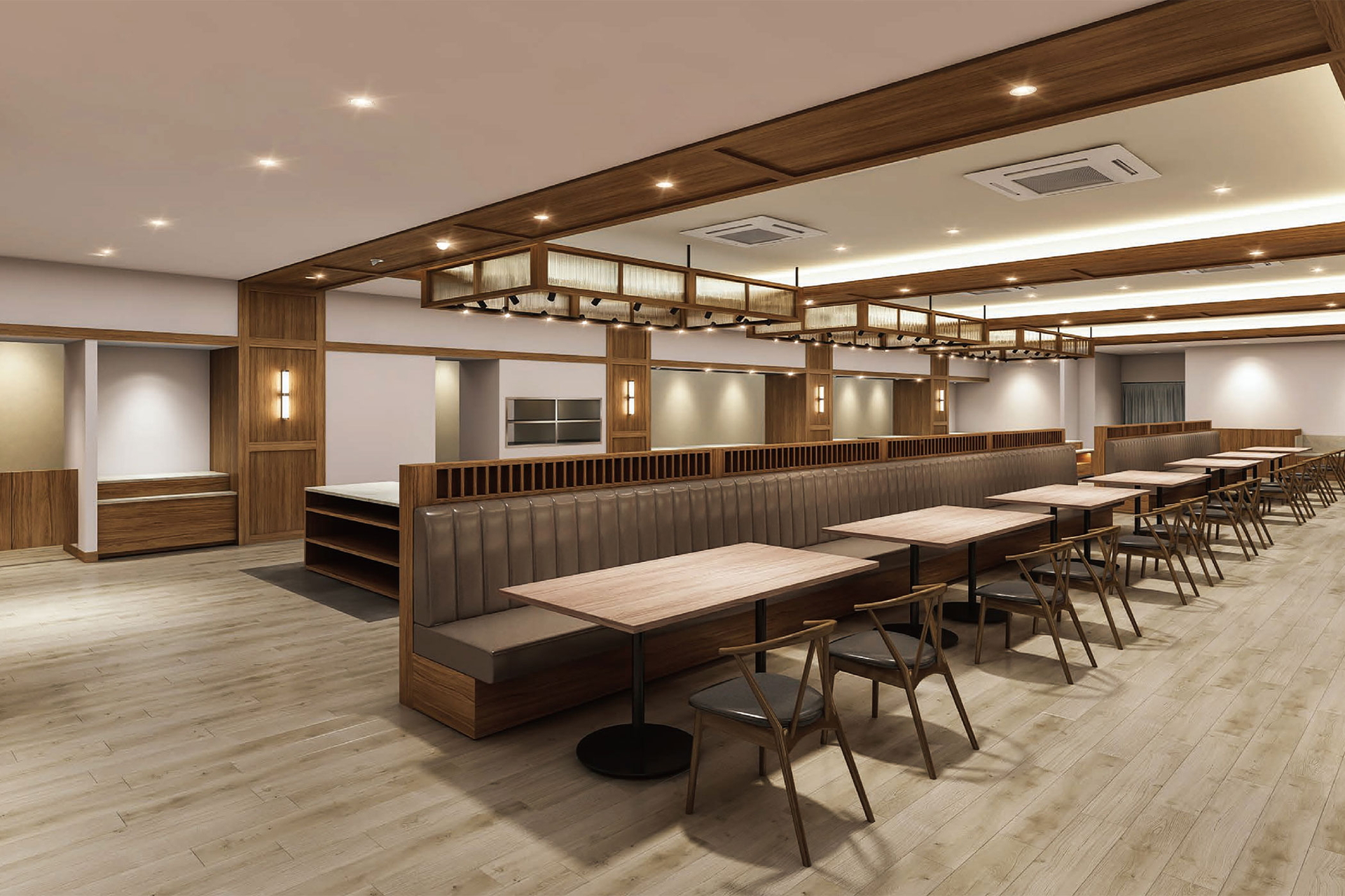 フロア面積を拡張し、ライブキッチンを新設リニューアルしたレストラン「風雅」