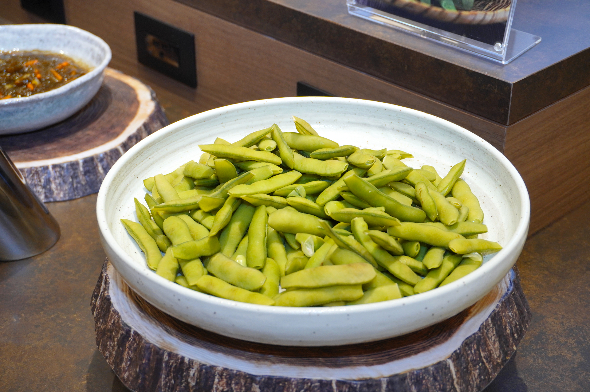 ブランド野菜「天狗印枝豆」の塩茹で