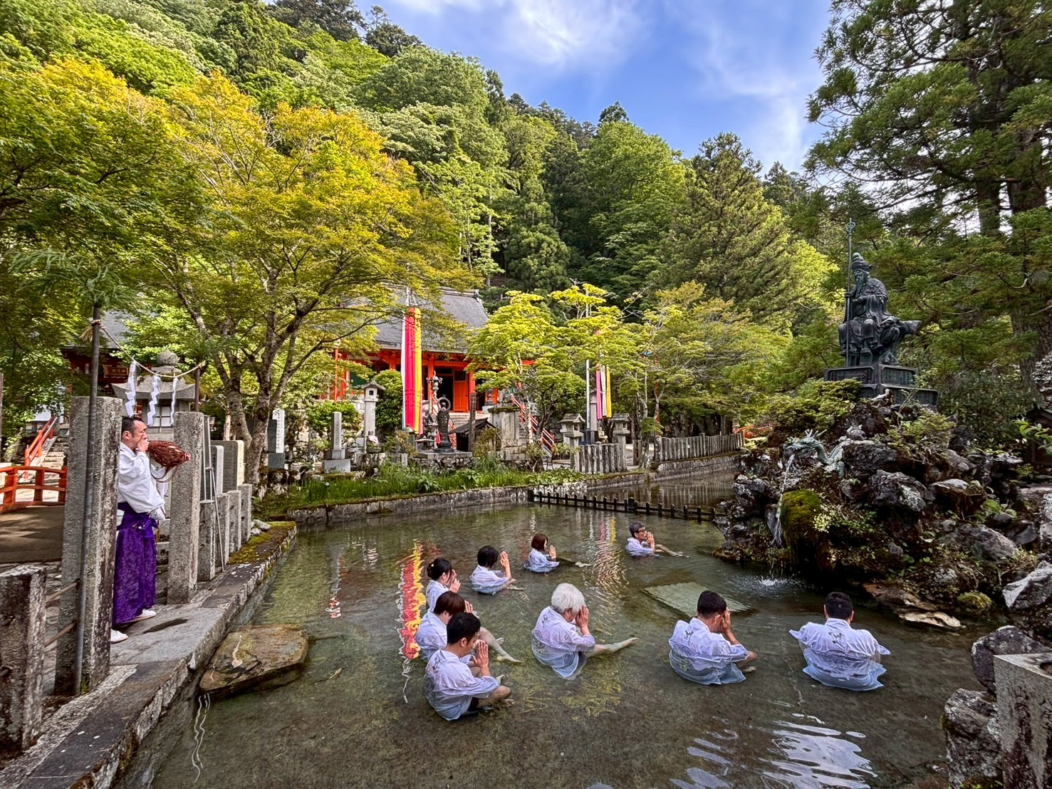 水行体験 龍泉寺にて