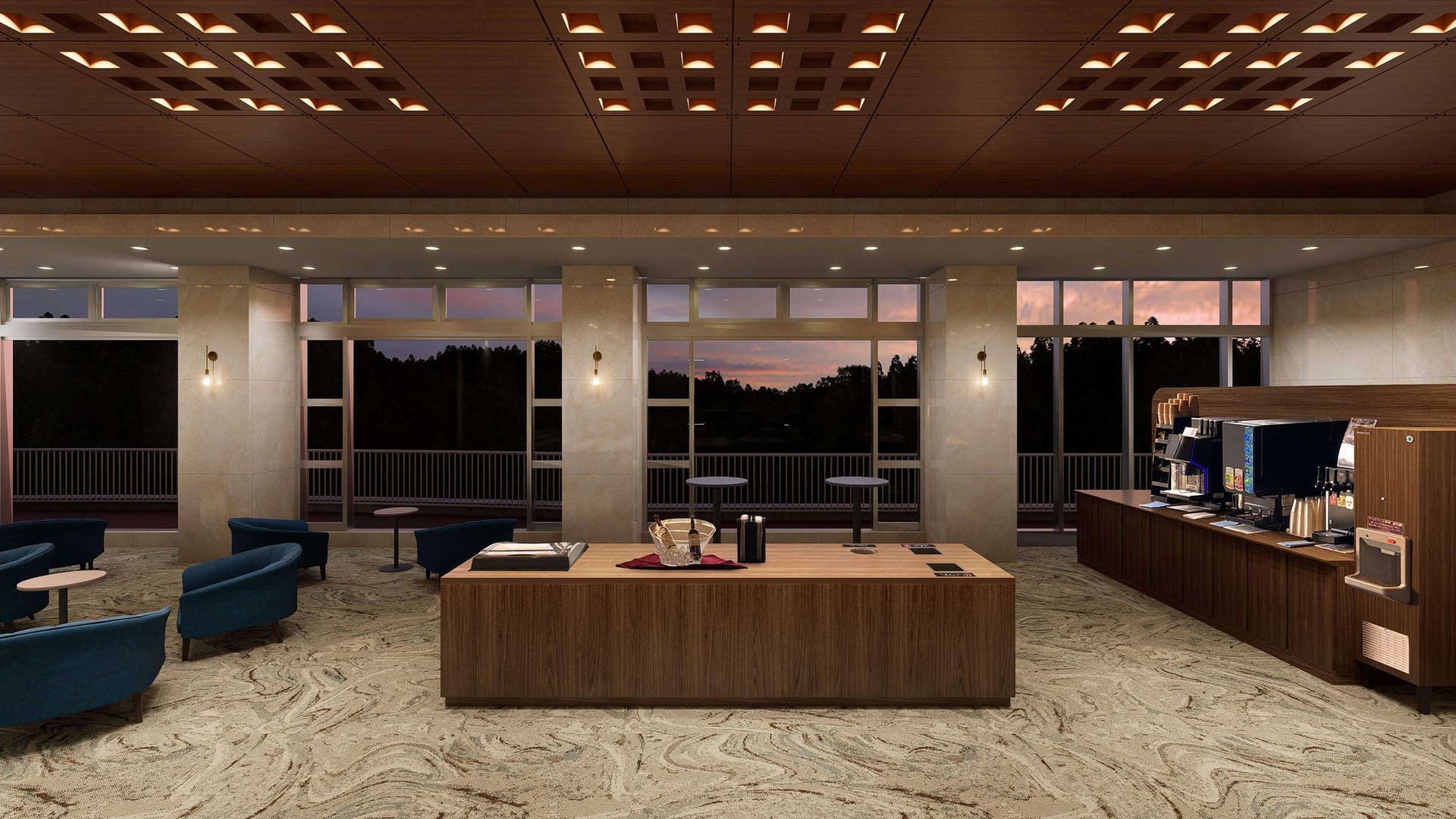 リニューアル後のラウンジ