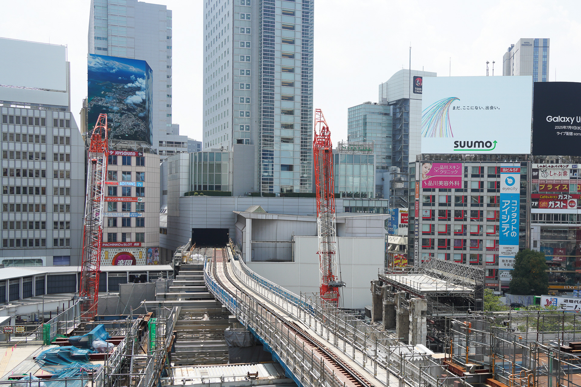 銀座線渋谷駅移設工事で車庫に入る線路を付け替えられる予定